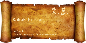 Kakuk Eszter névjegykártya